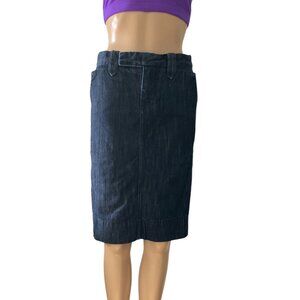 True Religion Denim 4 Pocket Indigo Pencil Skirt
